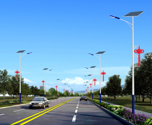 太阳能中国结路灯